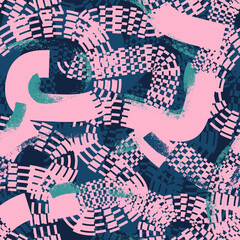 Abstract Circular Motion Seamless Pattern 