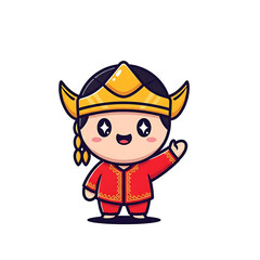 Cute Kid in Traditional Outfit. (2)