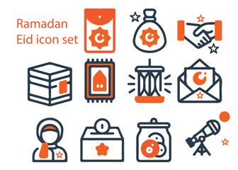 Ramadan Kareem Eid Icon Set