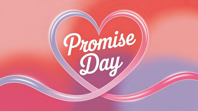 Promise day heart illustration