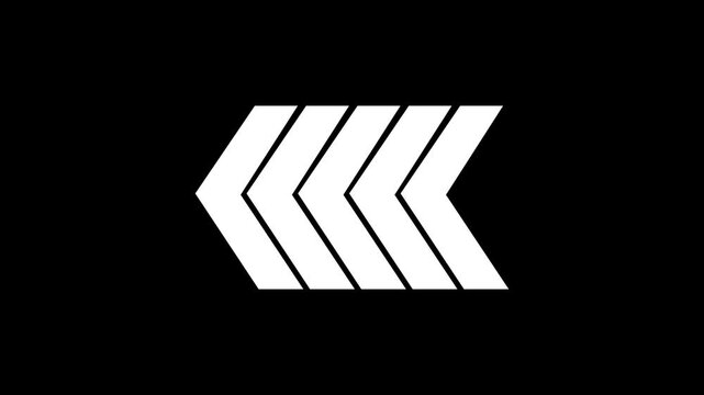 Arrow icon concept animation. Abstract directional arrow icon animation. arrows sign right to left animation concept, Animated arrows for the overlay video layer. arrow icon concept animation.