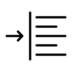 left indent glyph icon