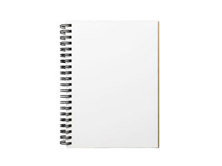 White spiral notebook isolated on transparent background