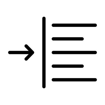left indent glyph icon
