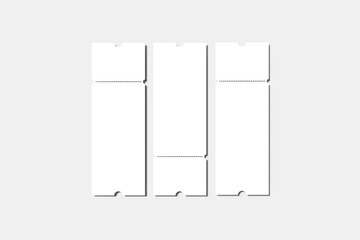Blank ticket for mockup - 3D Illustration