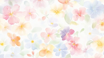 Pastel floral watercolor design, soft background, spring, website, card