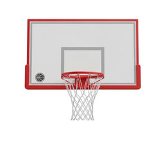 Naklejka premium Basketball hoop with ball isolated on transparent background