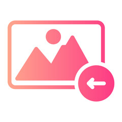 left arrow gradient icon