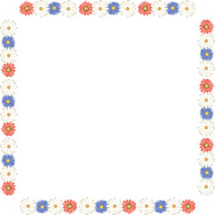 Obraz premium flower shaped border frame design