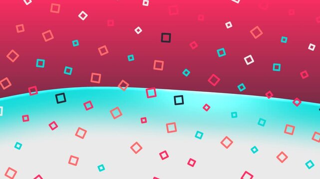 Creating a Vibrant Abstract Scene with Colorful Squares and Wavy Gradient