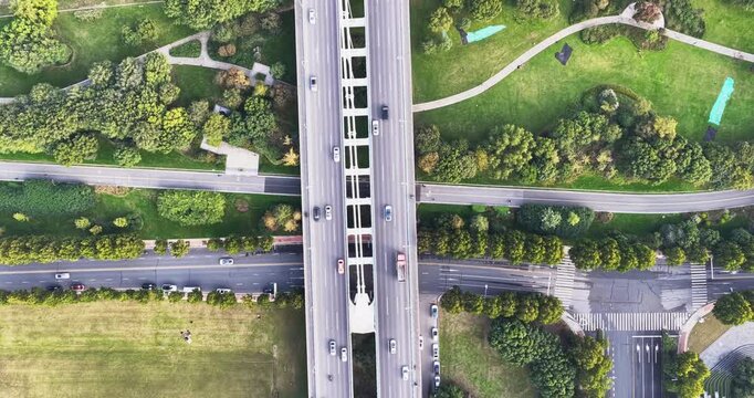 aerial view of modern overpass
