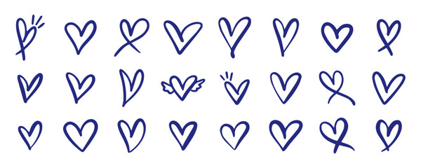 Sketchy Love Heart Icon Collection