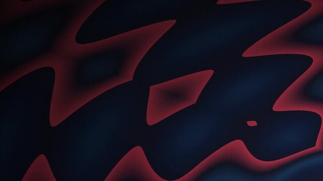 Dark Wave Abstract Patterns Shifting in Red and Blue Tones in Soothing Visual Centering