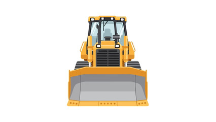 Heavy machinery bulldozer operating on a construction site, viewed from the front in a clear environment, imagefx_a9rm8t_via_RJ_ImageFX_Auto © Mourning