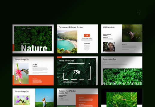 Natural Magazine Layout Template