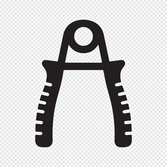 Hand Gripper Vector Icon, Gym and Fitness Equipment for Grip Strength Training