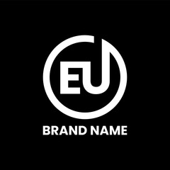 EU letter circle logo for business