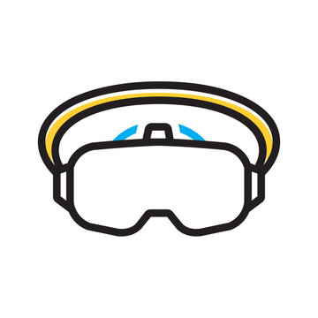 Vector multi color icon for Vr headset