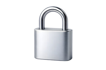 Fototapeta premium Single 3D Padlock Icon with Brushed Metal Detail