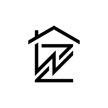 initial letter WZ real estate monogram logo
