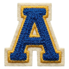 Varsity style embroidered letter A patch © X02