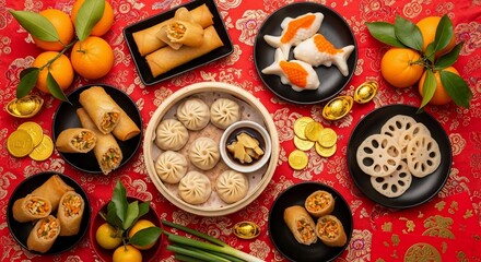 Traditional Chinese New Year Food Delights.