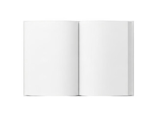 Naklejka premium Open blank book mockup isolated on transparent background