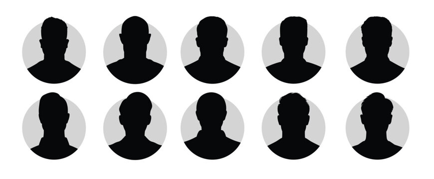 avatar profile male face silhouette or icon unknown