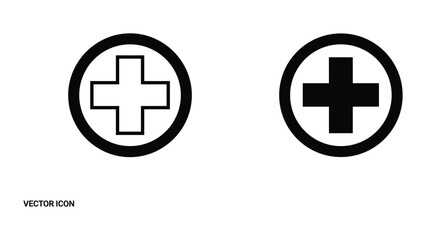 Medical cross symbol vector icon set