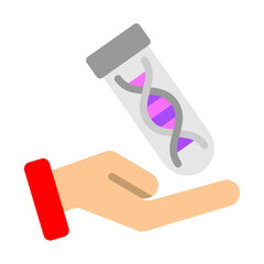 DNA Test Service Vector Flat Icon Design