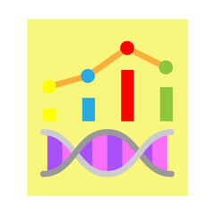 DNA Chart Vector Flat Icon Design