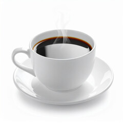 cup of coffee isolated on white background
