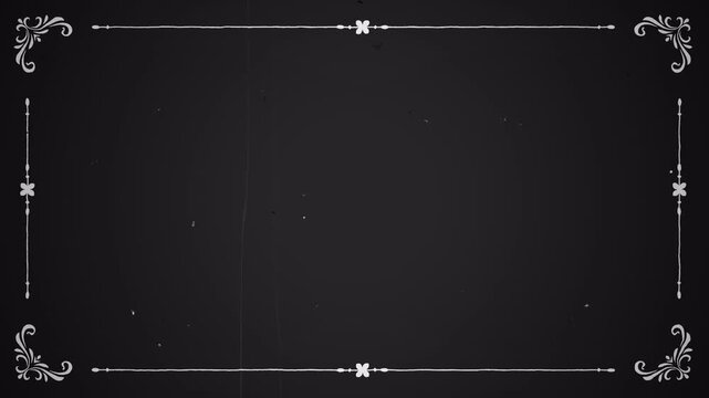 Vintage silent movie caption cards with old film effects and scratches. 4k video