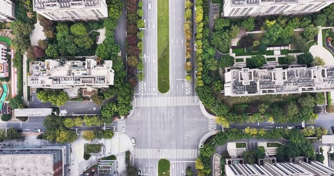 Aerial view of modern eco city