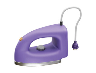 Iron icon 3d render illustration 