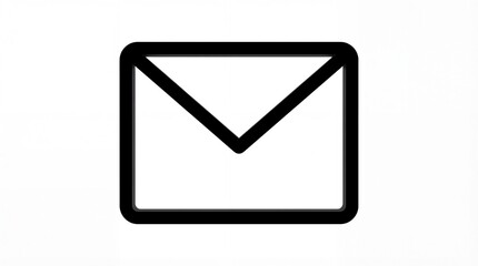 Simple black and white email icon for communication and messaging.
