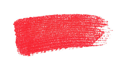 Dynamic and vibrant red acrylic paint brush stroke with a rich, textured, and organic hand-drawn quality, perfect as a versatile graphic design element or creative background overlay