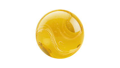 A luminous, swirling golden orb against a stark white backdrop, evoking a sense of mystery and energy