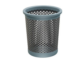 Mesh trash basket icon 3d render illustration 