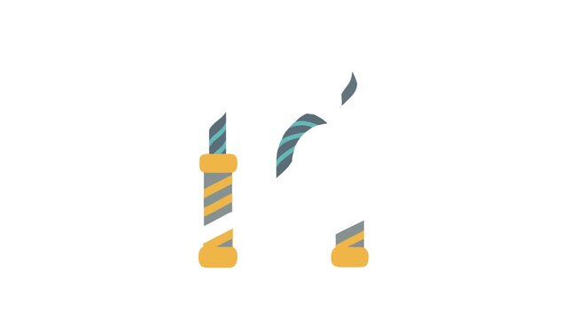  Adjustable Battle Rope Icon Design. Design of Fitness and Gym Icons.