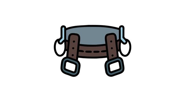  Fitness Adjustable Weighted Dip Training Belt Icon. Design of Fitness and Gym Icons.