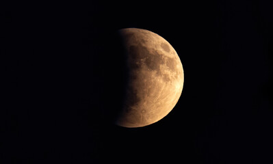 Blood moon lunar eclipse on 07 September 2025