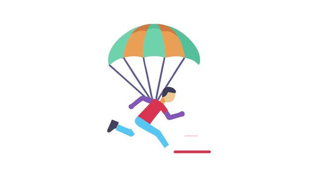  Durable Agility Sprint Training Parachute for Speed. Design of Fitness and Gym Icons.
