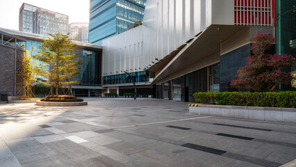 Modern Urban Building with Open Plaza Area