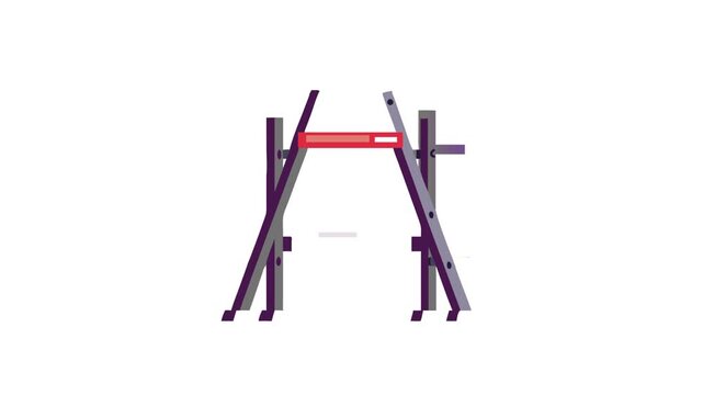  Fitness Adjustable Multi-Angle Squat Rack Icon. Design of Fitness and Gym Icons.