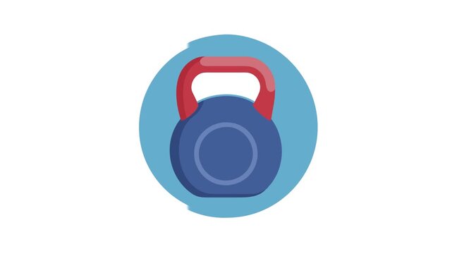 Adjustable Foam Padded Kettlebell Icon. Design of Fitness and Gym Icons.