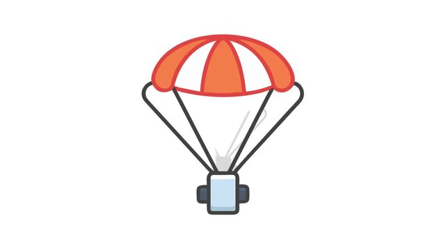  Innovative Parachute for Training. Design of Fitness and Gym Icons.