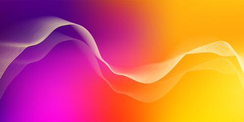 Abstract Blurred magenta purple yellow orange magenta purple background. Soft gradient backdrop with place for text. Vector illustration for your graphic design, banner, poster - Vector