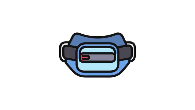  Durable Weightlifting Dip Belt Icon. Design of Fitness and Gym Icons.