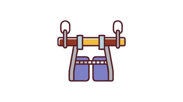  Versatile Weighted Dip Training Belt Icon Design. Design of Fitness and Gym Icons.